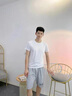 伽维德（JIAWEIDE）短袖t恤男纯棉夏季男生纯色韩版修身圆领半袖体恤紧身大码打底衫 白色 XL(体重130-140斤) 实拍图