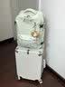 轻骑者旅行背包男2026新款大容量双肩包短途旅行包轻便行李包电脑书包女 雾凇绿-标准版-独立电脑仓/鞋仓 实拍图
