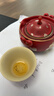 万仟堂旅行茶具 陕历博联名陶瓷便携茶具快客杯伴手礼盒大唐风华 漆红釉 实拍图