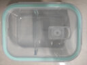 拜杰高硼硅玻璃饭盒上班族饭盒微波炉冰箱保鲜盒长形两隔700ml 实拍图