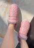 洁丽雅防水棉拖鞋女秋冬季2025新款全包跟室内居家保暖加绒皮棉鞋男外穿 粉色【推荐款】 36-37 (适合35-36码) 实拍图