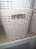 爱丽思（IRIS）收纳篮多功能收纳筐厨房卫生间塑料镂空藤编纹带盖储物口罩收纳盒 L号（42*29*26cm)米色 实拍图