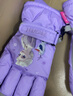 迪士尼儿童滑雪手套女童保暖五指套小学生玩防水玩雪套 SP70253紫色 实拍图