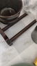 茶小迩 黑檀木双层建盏茶杯架子功夫茶具沥水架杯子收纳架实木置物架品茗杯晾杯架木质杯托茶道配件大全用品 黑檀木茶杯架(波浪款） 实拍图