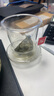 物生物（RELEA）玻璃杯男女士茶水分离办公泡茶杯双层耐高温花茶杯带把手 麋鹿 500ml 实拍图