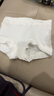 蕉白色内裤女纯棉100%全棉抗菌裆中高腰四角大码妈咪裤日系无痕包臀平角短裤头 3条装-月光白 L 实拍图
