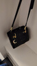 戴妃包包女2025新款时尚高级感潮真皮春夏百搭单肩斜挎包手提女包 黑色羊皮大号 实拍图