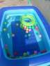儿童充气游泳池家用加厚超大号可折叠游泳池婴儿洗澡桶小孩戏水池 1米3三层泳池充气底送手动泵 晒单实拍图