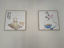 三餐四季餐厅装饰画原木风挂画吃饭厅背景墙高档客厅沙发墙画壁画 H款-碗净福来 50*50cm原木色简框+布纹面 实拍图