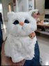 亦趣仿真猫玩偶会叫小猫咪毛绒玩具摆件可爱猫咪公仔儿童生日新年礼物 纯白会叫猫咪+铃铛 实拍图
