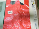 NIANN红袋笑脸袋塑料袋打包外卖包装背心手提袋方便袋商用马夹袋垃圾袋 红袋中厚款30*45cm 500只 实拍图