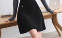 百图betu女装秋冬新款半身裙撞色线设计百搭短裙裙子女2410T73 黑色 S 实拍图
