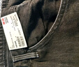 优衣库女装男装宽松廓形牛仔裤/弯刀镰刀裤子25秋冬新款479000 08 深灰色 24 /155/62A 实拍图
