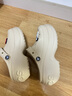 卡骆驰（CROCS）贝拉洞洞鞋沙滩鞋包头女鞋厚底拖鞋|210062 冬日白 -11S(含智必星） 37 (230mm) 38 实拍图