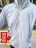 廷毅防晒衣男士冰丝防晒服夏季户外钓鱼服轻薄透气皮肤衣定制LOGO印字 黑色【可拆卸帽檐】 M 【85-110斤】 实拍图