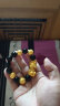 亿色999足金福气金珠转运珠3D硬金黄金祥云珠真言金珠路路通串珠散珠 金钱珠 14mm 约1.5-1.55g 实拍图