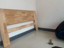 沃尔福 【现货闪发】床 橡胶木实木床简约单人床卧室家具北欧主卧双人床 原木色+10cm乳胶床垫 1500mm*2000mm 实拍图