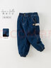 戴维贝拉（DAVE＆BELLA）儿童牛仔裤男童棉裤洋气幼儿长裤加厚小童休闲裤秋冬新款童裤 牛仔蓝【现货】 130 cm（建议身高120-130cm） 实拍图