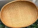 手工烟熏竹编篮子椭圆竹筛馒头收纳筐晾晒簸箕水果烧烤小吃篮筛子 竹编烟熏椭圆筐26*18 实拍图
