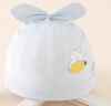 喜亲宝婴儿帽子薄款0-1岁宝宝囟门帽新生儿幼儿胎帽（蓝色） 晒单实拍图