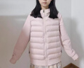 雪中飞轻薄鹅绒羽绒服女士2025新款卫衣拼接时尚保暖百搭秋冬保暖外套 粉色 M 170/100-110斤 实拍图