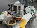多星电热锅淄博多星多用途电锅家用大容量蒸煮一体锅304不锈钢电火锅电炒菜炒锅山东多星专卖店 五代31cm双蒸笼 实拍图