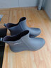 木清清时尚雨鞋男款中筒雨靴防滑耐磨厨房工作胶鞋男士洗车钓鱼劳保水鞋 灰色 42 实拍图