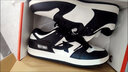 特步小滑板男板鞋秋冬新款情侣休闲运动鞋低帮平底耐磨鞋女鞋 黑/帆白-男款 39 实拍图