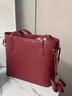 鲸曦婚包新娘包大容量包包女包时尚红色结婚手提包通勤百搭单肩托特包 托特婚包【酒红+挂饰】 实拍图