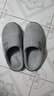 福虹辰2025踩屎感棉拖鞋女士厚底防滑冬季外穿居家情侣保暖学生棉拖男 条纹棉拖(灰色) 42-43 适合41-42 实拍图