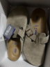 BIRKENSTOCK勃肯德国进口男女款牛皮绒面革软底Boston包头拖鞋 灰色常规版0560771 42 实拍图