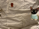 马登工装 法式猎装夹克男纯棉白色牛仔上衣大口袋复古休闲外套潮 米白色 （宽松偏大） S 实拍图