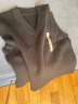 无印良品（MUJI）女式 棱纹编织V领短款背心女装上衣春季针织马甲叠穿毛衣 黑色 L （165/88A） 晒单实拍图