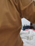 皮尔卡丹品牌卫衣男春秋款圆领男士纯棉长袖t恤男休闲宽松打底衫上衣潮流T 长薄款7729驼色 185/3XL 建议170-185斤 实拍图