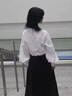 梵奥格（FANAOGE）新款连衣裙女装2025年秋冬季法式轻熟高级感职业衬衫两件套套装裙 白色衬衣+黑色裙子 XL 【建议115-125斤】 实拍图