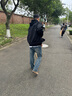 准者长款羽绒服男女情侣款春季新品鸭绒保暖防风加厚运动连帽外套 纯正黑 3XL (190) 实拍图