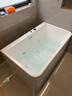 LAISSION【德国】亚克力家用一体无缝独立浴缸恒温冲浪按摩薄边1.3m-1.7米 空缸 1.27m 实拍图
