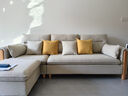 源氏木语布艺沙发现代简约客厅组合家具北欧小户型多色可选转角沙发 【砂砾白】三人+脚蹬2.5m 实拍图