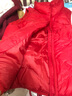 鸭鸭（YAYA）儿童羽绒马甲女童背心男童秋冬季童装轻薄上衣宝宝纯色外套WJ 红色 150 实拍图