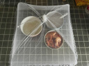 全适日式厨房纱网罩饭菜罩菜伞可折叠食物罩防尘防蝇餐桌罩 白色 实拍图