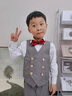 衣诺坊儿童西服马甲套装男童演出服灰色礼服 高级灰：马甲套装 120CM 实拍图