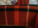 MUJI 羊毛披巾 围巾 围脖冬季 保暖披肩 围巾 红色格纹120×200cm 实拍图