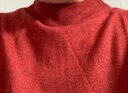 无印良品 MUJI 女式 牦牛绒混羊毛 高圆领毛衣女款春秋长袖针织衫BAC22A1A 红色 L (165/88A) 实拍图