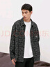 GXG男装 黑色小香风精致绣花长袖衬衫外套男士上衣 秋季 黑色 M 实拍图