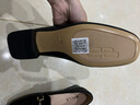 百丽（Belle）羊皮通勤乐福鞋女压纹OL单鞋BZ520CA3预售 黑色 38 实拍图