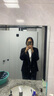 尚都比拉职业通勤西装女春秋高级感面试正装外套气质小西服 黑色 XL 实拍图