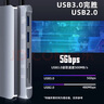 毕亚兹Type-C读卡器 华为苹果电脑转M1/MacBook Pro iPad拓展坞笔记本USB-C转USB3.0/TF/SD读卡器六合一  实拍图