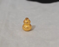 喜上眉梢足金999转运珠古法传承工艺锤纹葫芦通孔福禄路路通DIY配饰送礼女 0.6g 古法锤纹葫芦转运珠 实拍图