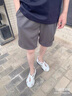 JEANSWEST LIFE真维斯休闲短裤男夏季男款纯棉运动篮球中裤男士灰色直筒五分裤 实拍图