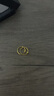 周六福5G工艺黄金耳环女足金耳饰生日礼物计价A0910234 约0.85g 一对 实拍图
